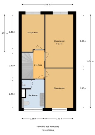 Floorplan - Kalorama 128, 2132 RB Hoofddorp